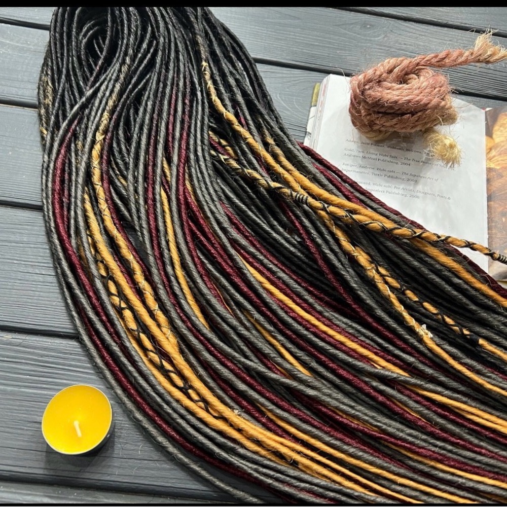 Multicolor Dreadlock Hair Extensions - Picture 2 of 2